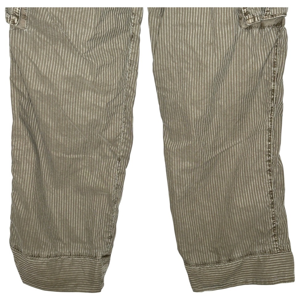 James Perse Y2k Pinstripe Baggy Cargo Pants Womens 2 Med Grunge Olive Wide Leg - Picture 6 of 9
